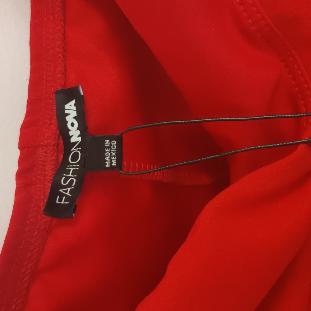Red Strapless Dress - Picture 7 of 9